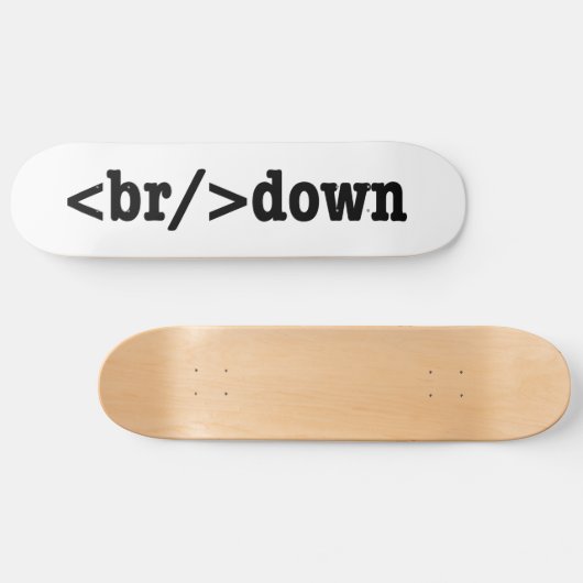 HTML-code uitsplitsing Persoonlijk Skateboard (Horizontaal)