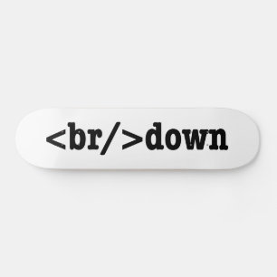 HTML-code uitsplitsing Persoonlijk Skateboard