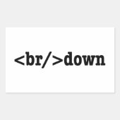 HTML-code uitsplitsing Rechthoekige Sticker (Voorkant)