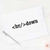 HTML-code uitsplitsing Rechthoekige Sticker (Envelop)