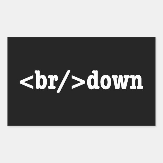 HTML-code uitsplitsing Rechthoekige Sticker (Voorkant)