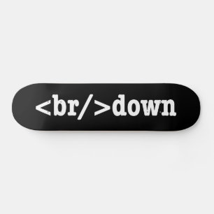HTML-code uitsplitsing Skateboard