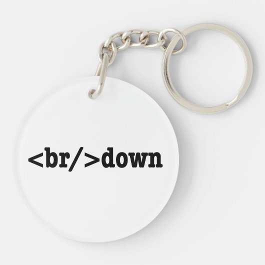 HTML-code uitsplitsing Sleutelhanger (Achterkant)