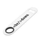 HTML-code uitsplitsing Speed Flessenopener (Voorkant Gekanteld)