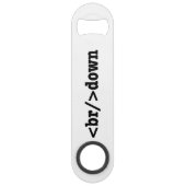 HTML-code uitsplitsing Speed Flessenopener (Achterkant)