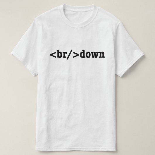 HTML-code uitsplitsing T-shirt (Design voorkant)