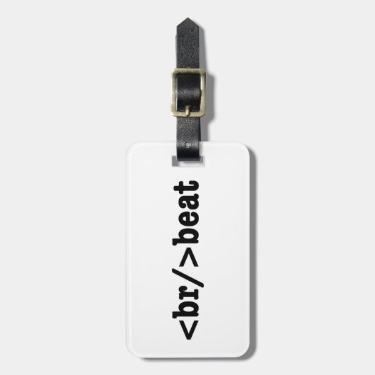 HTML-code voor breekversla Bagagelabel (Voorkant verticaal)