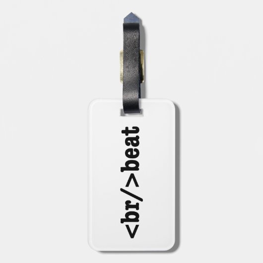 HTML-code voor breekversla Bagagelabel (Achterkant verticaal)