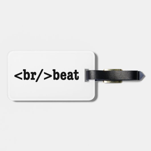 HTML-code voor breekversla Bagagelabel (Achterkant horizontaal)
