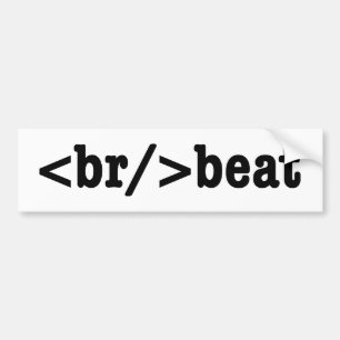 HTML-code voor breekversla Bumpersticker