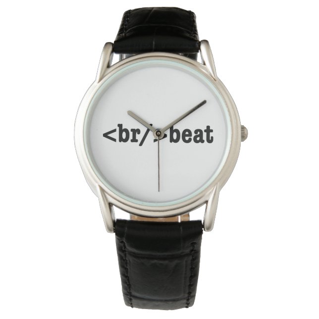HTML-code voor breekversla Horloge (Voorkant)