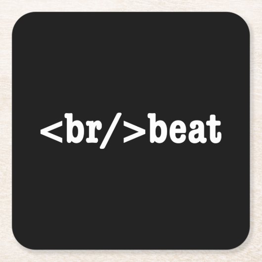 HTML-code voor breekversla Kartonnen Onderzetters (Voorkant)