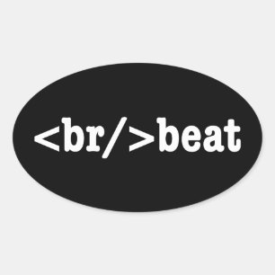 HTML-code voor breekversla Ovale Sticker