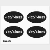HTML-code voor breekversla Ovale Sticker (Vel)
