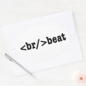 HTML-code voor breekversla Ovale Sticker (Envelop)