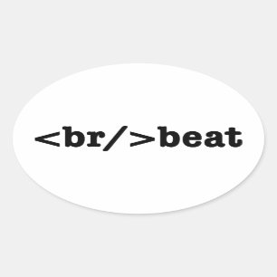 HTML-code voor breekversla Ovale Sticker