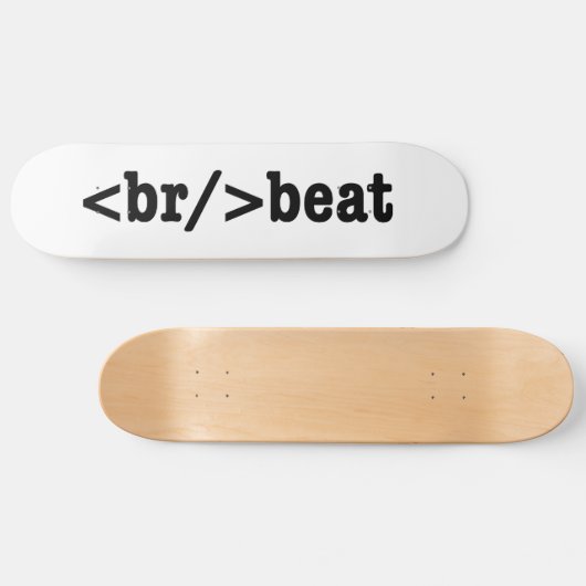 HTML-code voor breekversla Persoonlijk Skateboard (Horizontaal)