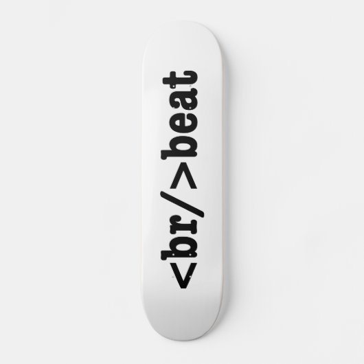 HTML-code voor breekversla Persoonlijk Skateboard (Voorkant)