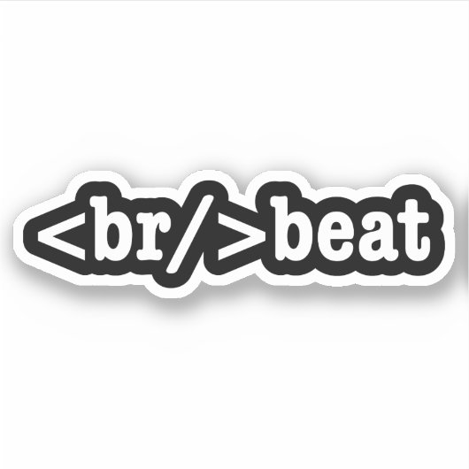 HTML-code voor breekversla Sticker (Voorkant)