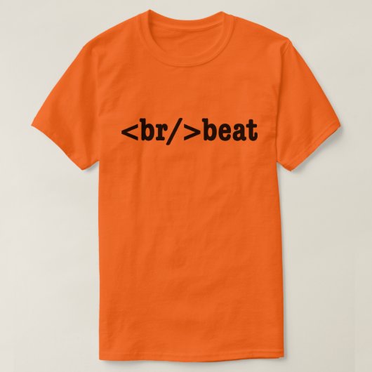 HTML-code voor breekversla T-shirt (Design voorkant)