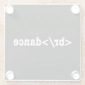 HTML-code voor breuken Glazen Onderzetter (Achterkant)