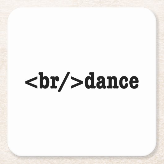 HTML-code voor breuken Kartonnen Onderzetters (Voorkant)