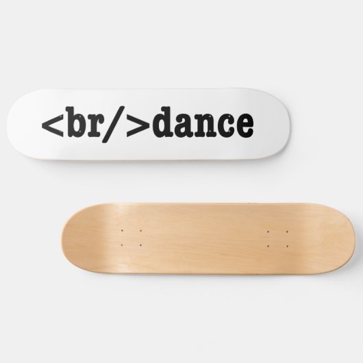 HTML-code voor breuken Persoonlijk Skateboard (Horizontaal)