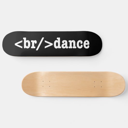 HTML-code voor breuken Persoonlijk Skateboard (Horizontaal)
