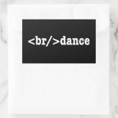 HTML-code voor breuken Rechthoekige Sticker (Tas)