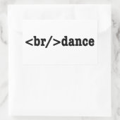 HTML-code voor breuken Rechthoekige Sticker (Tas)