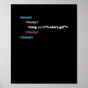 HTML-code voor Funny Computer Program Poster