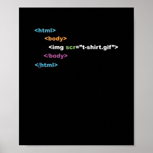 HTML-code voor Funny Computer Program Poster (Voorkant)