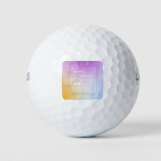 HTML CSS kleurig aanmeldscherm Golfballen