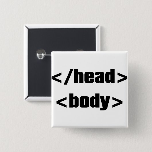 HTML_Element Vierkante Button 5,1 Cm (Voorkant /achterkant)