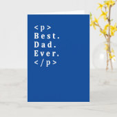 HTML Funny Geek Web Dev Programmer Vaderdag Kaart (Gele Bloem)