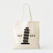 HTML Italics Pisa Tower webontwerper ontwikkelaar Tote Bag (Voorkant)