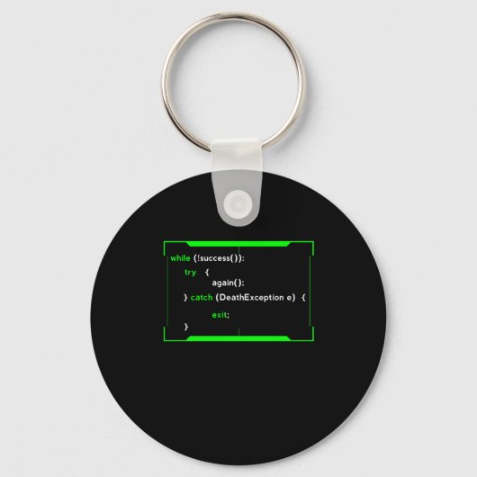 HTML Java Coder Programmer Developer Gift Sleutelhanger (Voorkant)