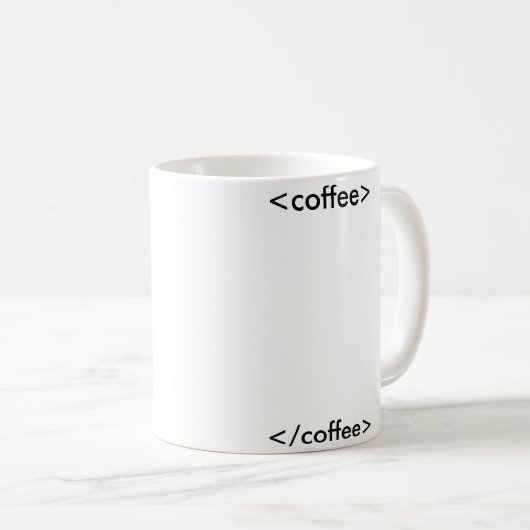 HTML-koffie-mok Koffiemok (Voorkant rechts)