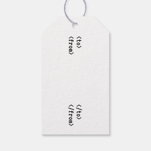 HTML (Label) Computer Science Coder Programmer Cadeaulabel (Achterkant)