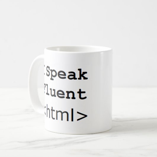 html-luidspreker koffiemok (Voorkant links)