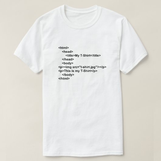 html T-shirt (Design voorkant)