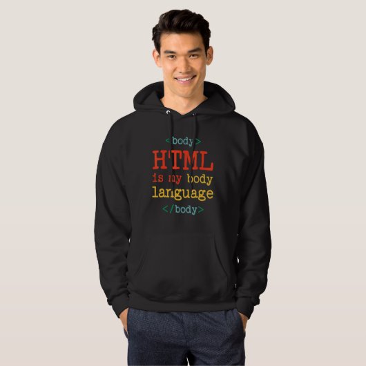 HTML van de Computer van de Coder van de Programme Hoodie (Voorkant volledig)