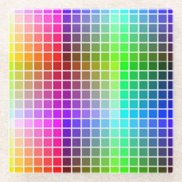 HTML-websafe kleuren Glazen Onderzetter