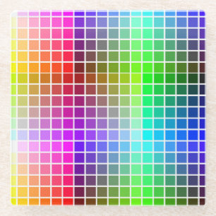 HTML-websafe kleuren Glazen Onderzetter