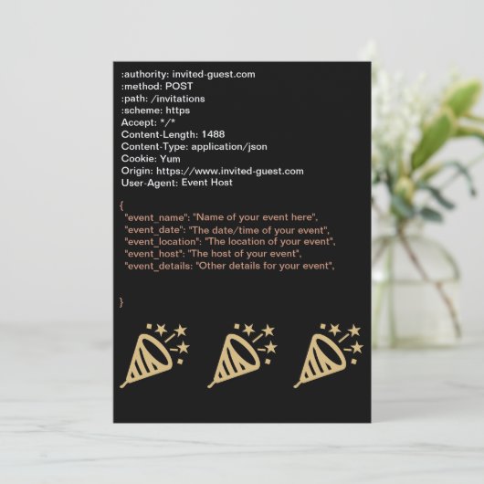 HTTP JSON-verzoek uitnodiging (Staand voorkant)