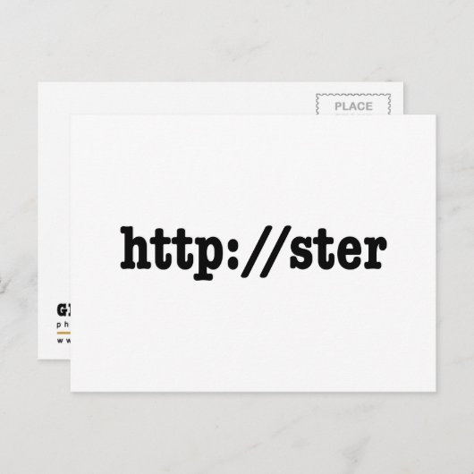 http://ster / html-code briefkaart (Voorkant / Achterkant)