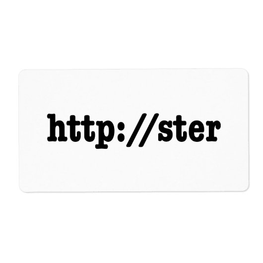 http://ster / html code etiket (Voorkant)