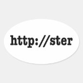http://ster / html-code ovale sticker (Voorkant)