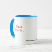 http://www.zazzle.com/rievans57, als je niet... mok (Voorkant links)