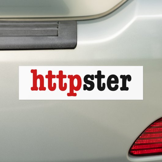 httpster bumpersticker (Op auto)